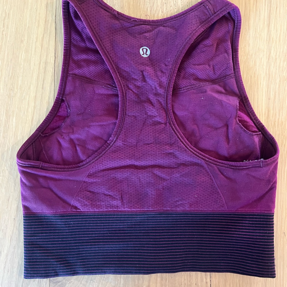 lululemon athletica Maroon and Black Sports Bra